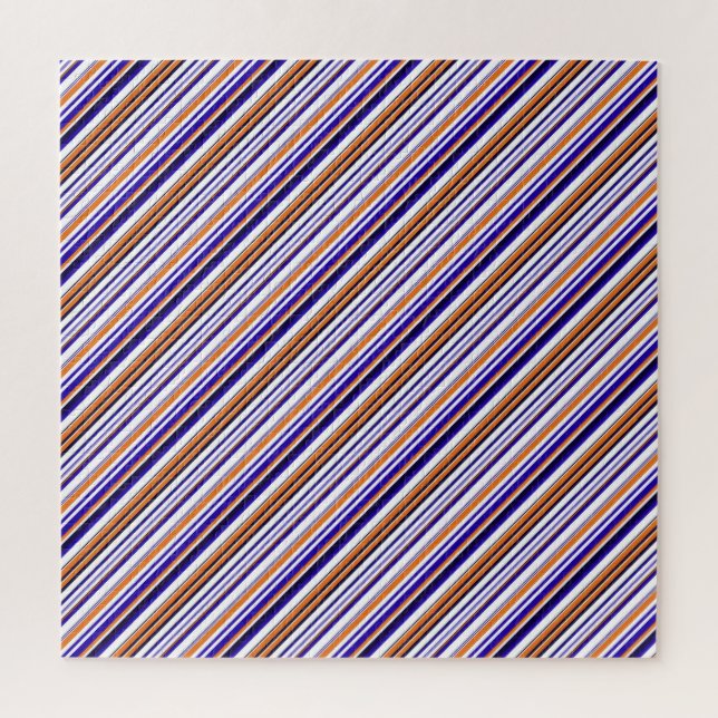Puzzle Jolies rayures bleues orange (Vertical)