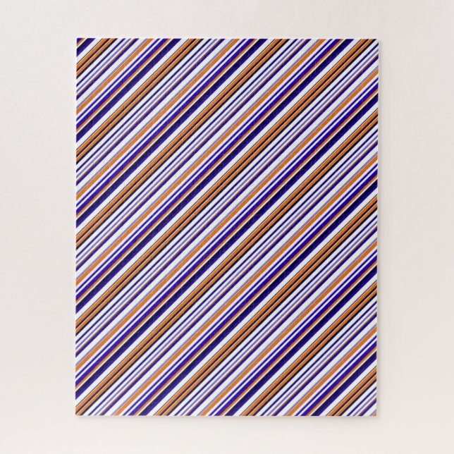 Puzzle Jolies rayures bleues orange (Vertical)