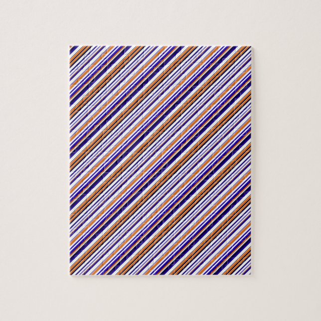 Puzzle Jolies rayures bleues orange (Vertical)