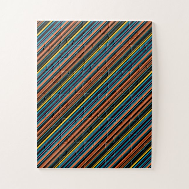 Puzzle Jolies rayures noir bleu (Vertical)