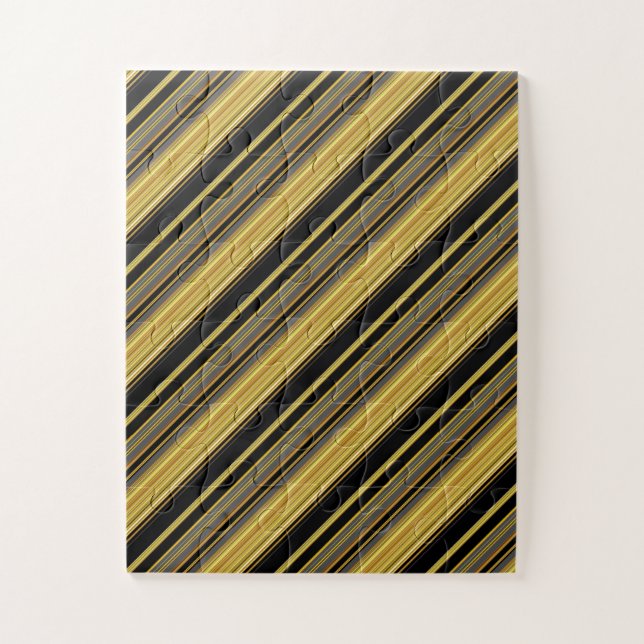 Puzzle Jolies rayures noires dorées (Vertical)