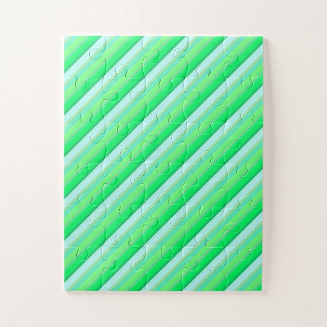 Puzzle Jolies rayures vert aqua (Vertical)