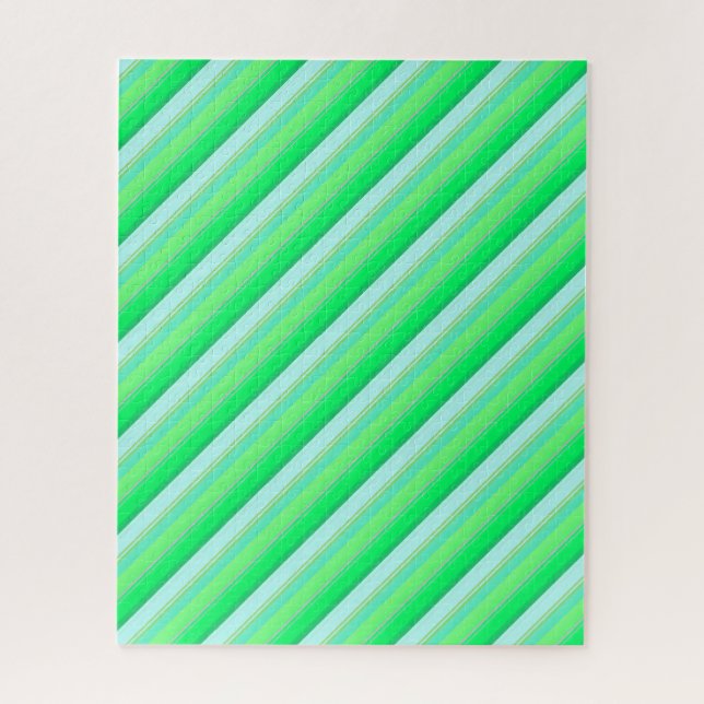Puzzle Jolies rayures vert aqua (Vertical)
