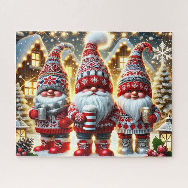 Puzzle Jolis gnomes de Noël (Horizontal)