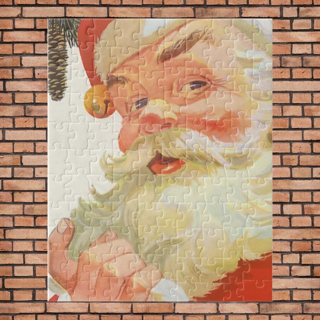Puzzle Jolly Santa Claus avec secret, Noël Vintage (Créateur téléchargé)