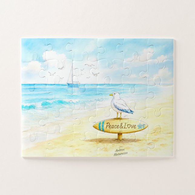 Puzzle Jon Seagull - Paix & Amour  (Horizontal)