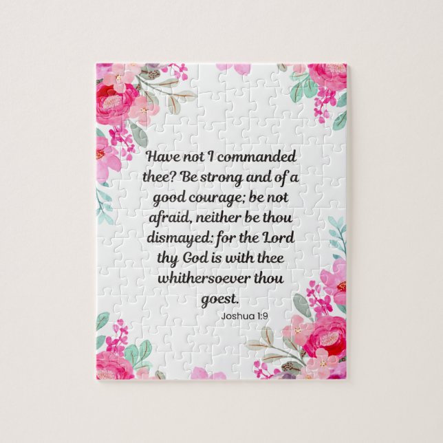 Puzzle Joshua 1:9 - Soyez fort et de bon courage (Vertical)