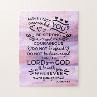 Puzzle Joshua 1 Be Strong Bible Verse