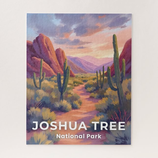 Puzzle Joshua Tree National Park California Art Painted (Vertical)