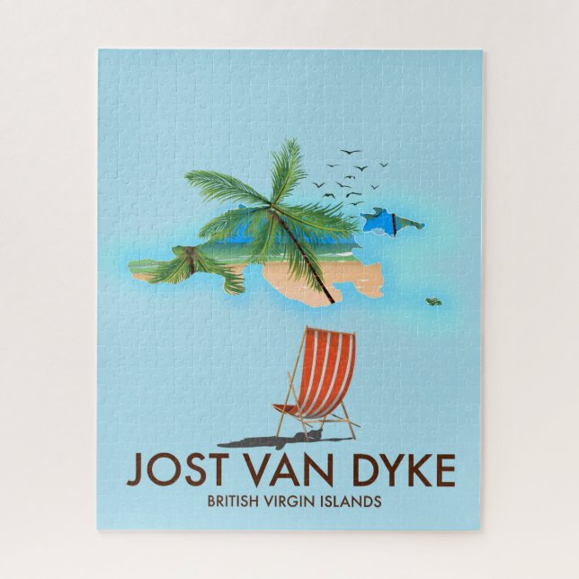 Puzzle jost van dyke Îles Vierges britanniques. (Vertical)