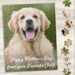 Puzzle Jote Mères Day Favori Enfant Animaux de compagnie<br><div class="desc">Surprenez votre maman de chien cette Fête des mères avec un Puzzle personnalisé de photo pour animaux de compagnie de sa meilleure amie. Ce mignon Puzzle maman chien fera pour beaucoup de plaisir cette fête des mères! Ajoutez la photo de votre chien et personnalisez-la à partir du Chien. Joyeuse fête...</div>