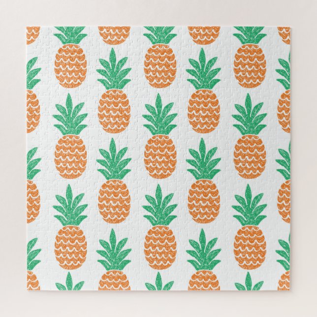 Puzzle Jouer à l'ananas : Plaisir Motif amusant. (Vertical)