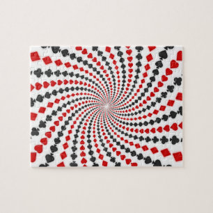 Puzzle : Jouer des costumes de carte : Motif spira