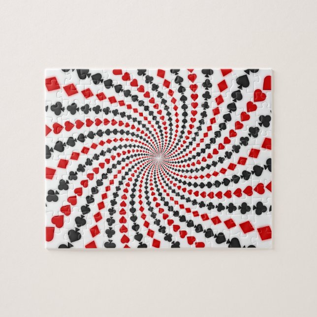 Puzzle : Jouer des costumes de carte : Motif spira (Horizontal)