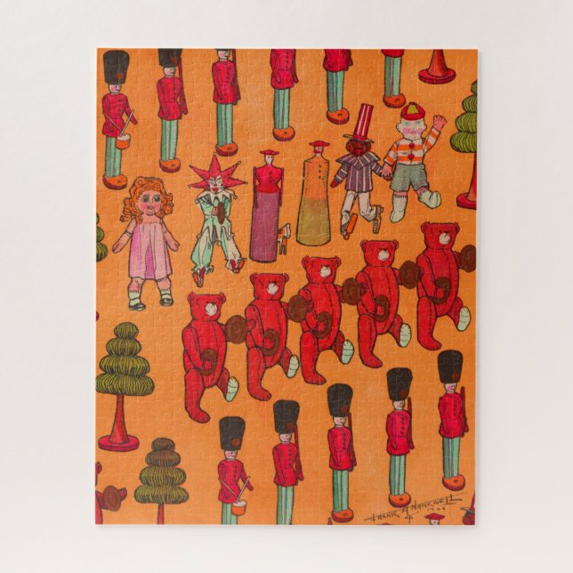 Puzzle Jouet de Noël Enfants Vintages Jouer (Vertical)