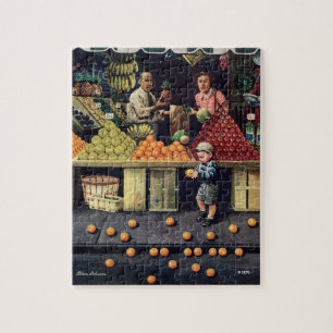 Puzzle Jouet et oranges
