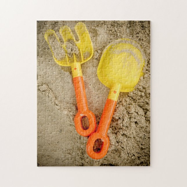 Puzzle Jouets de sable jaune et orange (Vertical)
