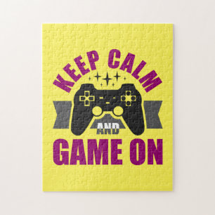 Puzzle Joueur Cadeau Gardez Le Calme Jeux Sur