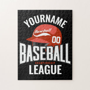 Puzzle Joueur de baseball personnalisé NOM Équipe Champ C