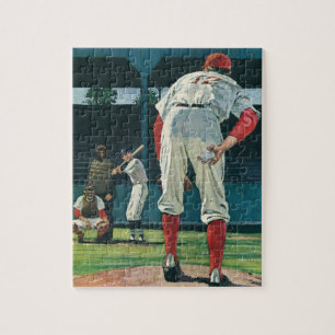 Puzzle Joueur de baseball vintage sur Mound