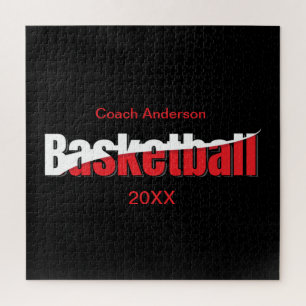 Puzzle Joueur de Basket-ball Abstrait Swish - Word Art