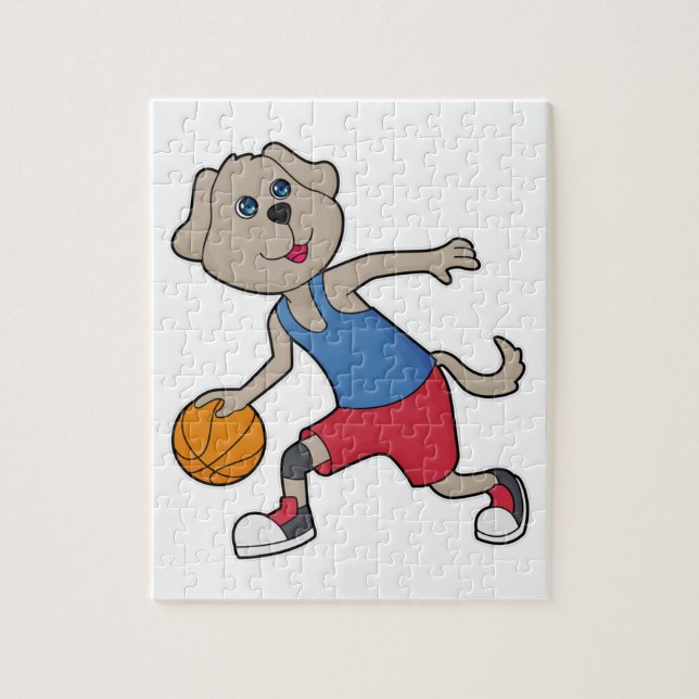 Puzzle Joueur de basket-ball de chien (Vertical)