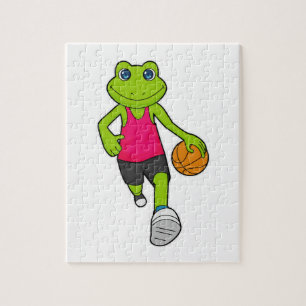 Puzzle Joueur de basket-ball de grenouille