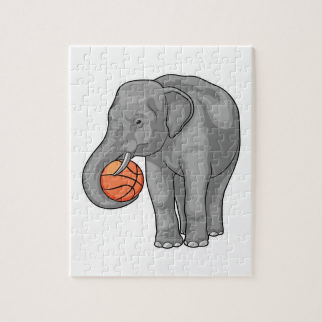 Puzzle Joueur de basket-ball éléphant (Vertical)
