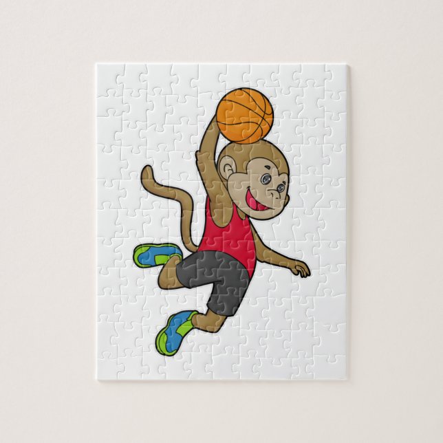 Puzzle Joueur de basket-ball singe (Vertical)