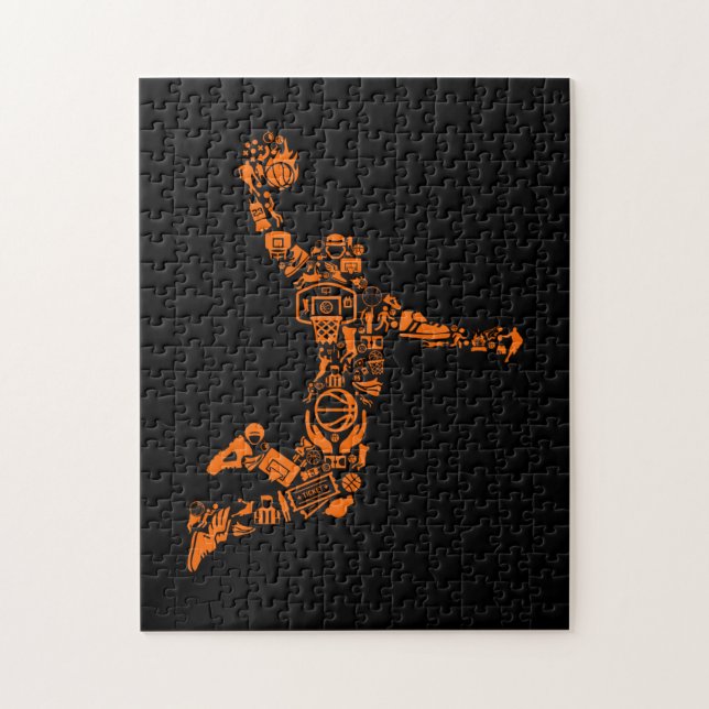 Puzzle Joueur de basket Sport Vintage Athlète (Vertical)