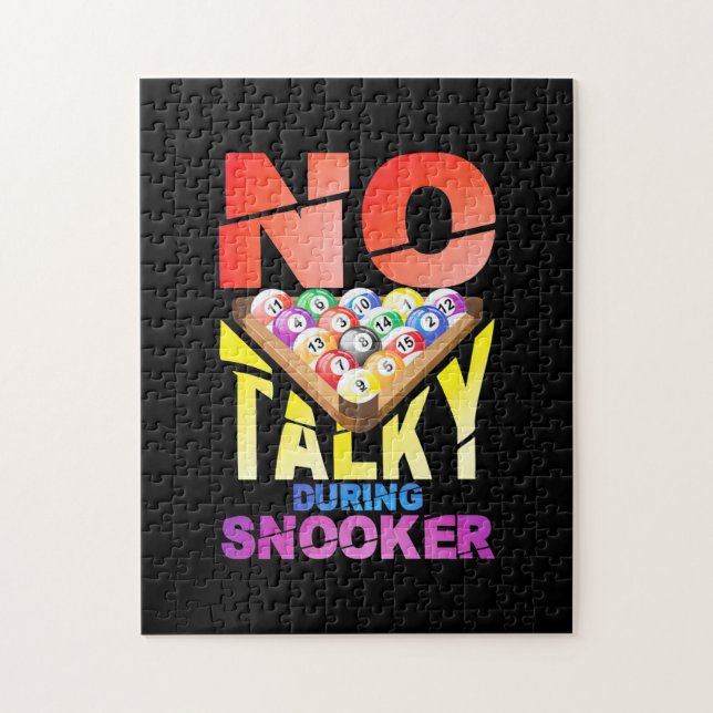 Puzzle Joueur de billard | Pas De Talky Pendant Snooker (Vertical)