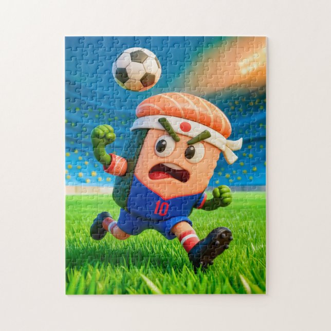 Puzzle Joueur de football de rouleau de sushi japonais da (Vertical)
