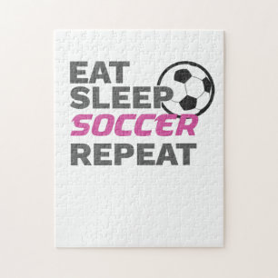 Puzzle Joueur de football Manger Sleep Football Répéter S