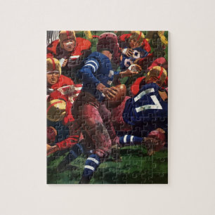 Puzzle Joueur de football sportif vintage Quartier en jeu