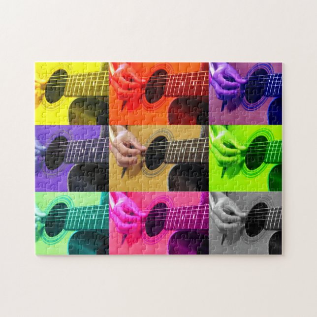Puzzle Joueur de guitare de Fingerpicking - 11x14 - 252 (Horizontal)