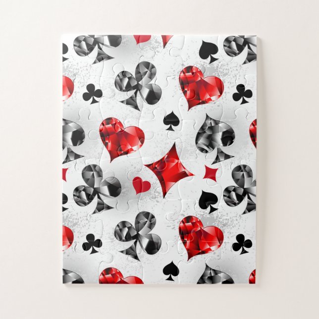 Puzzle Joueur de poker Joueur de cartes de jouer costumes (Vertical)