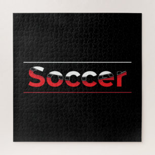 Puzzle Joueur de soccer - Arc géométrique minimaliste Art