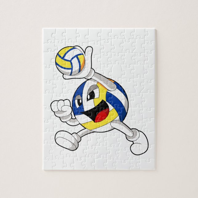 Puzzle Joueur de volley-ball avec volley-ball (Vertical)