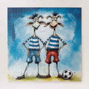 Puzzle Joueurs amusants de football animal