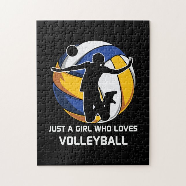 Puzzle Joueuse De Volley-ball Juste Une Fille Qui Aime Le (Vertical)