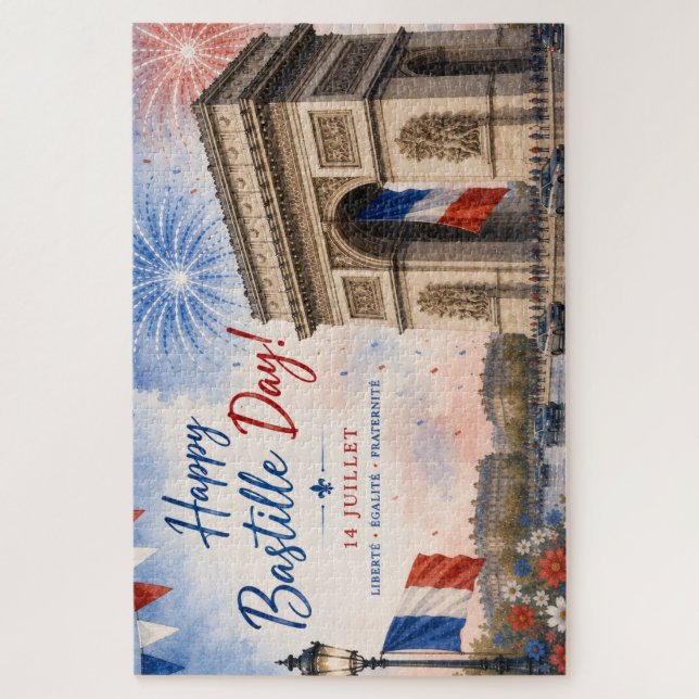 Puzzle Jour de la Bastille Arc de triomphe Paris France f (Vertical)