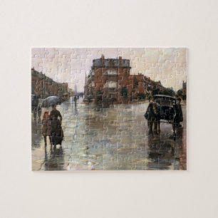 Puzzle Jour de pluie, Boston par Frederick Childe Hassam