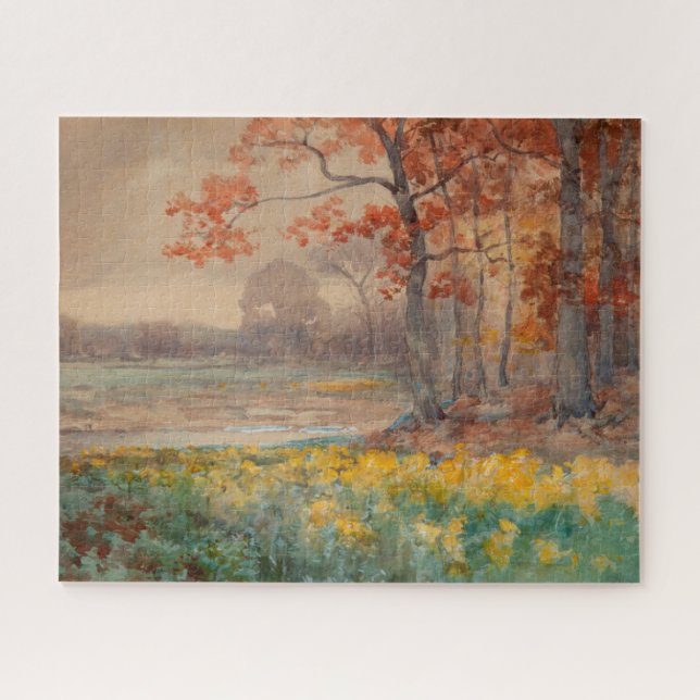 Puzzle Jour des Fleurs Jaunes Gris, 1911 (Horizontal)