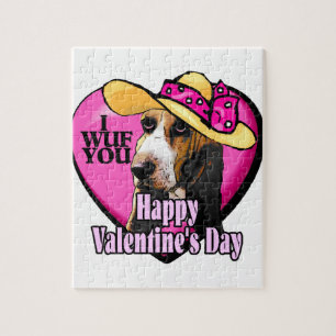 Puzzle Jour des Valentines de Basset Hound
