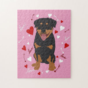 Puzzle Jour des Valentines de Rottweiler