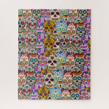 Jour du crâne de sucre du collage de l'Halloween m