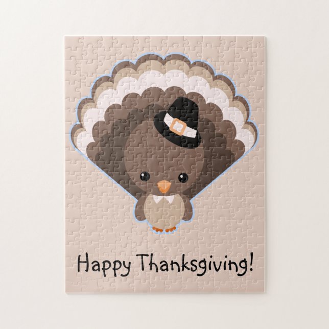 Puzzle Jour mignon de thanksgiving de la Turquie (Vertical)