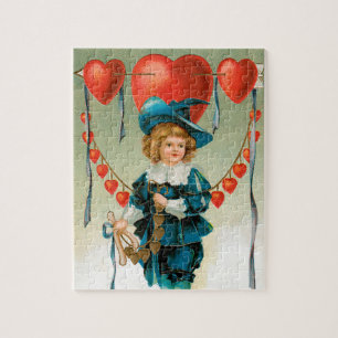 Puzzle Jour vintage des Valentines, Garçon victorien aux 