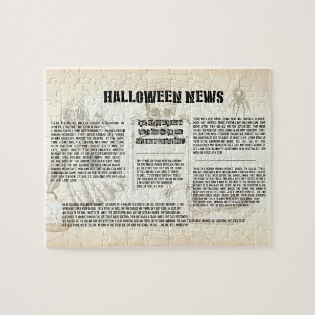 Puzzle Journal vintage d'Halloween (Horizontal)