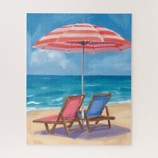 Puzzle Journée de plage à Cape Cod | Océan aquarelle MA